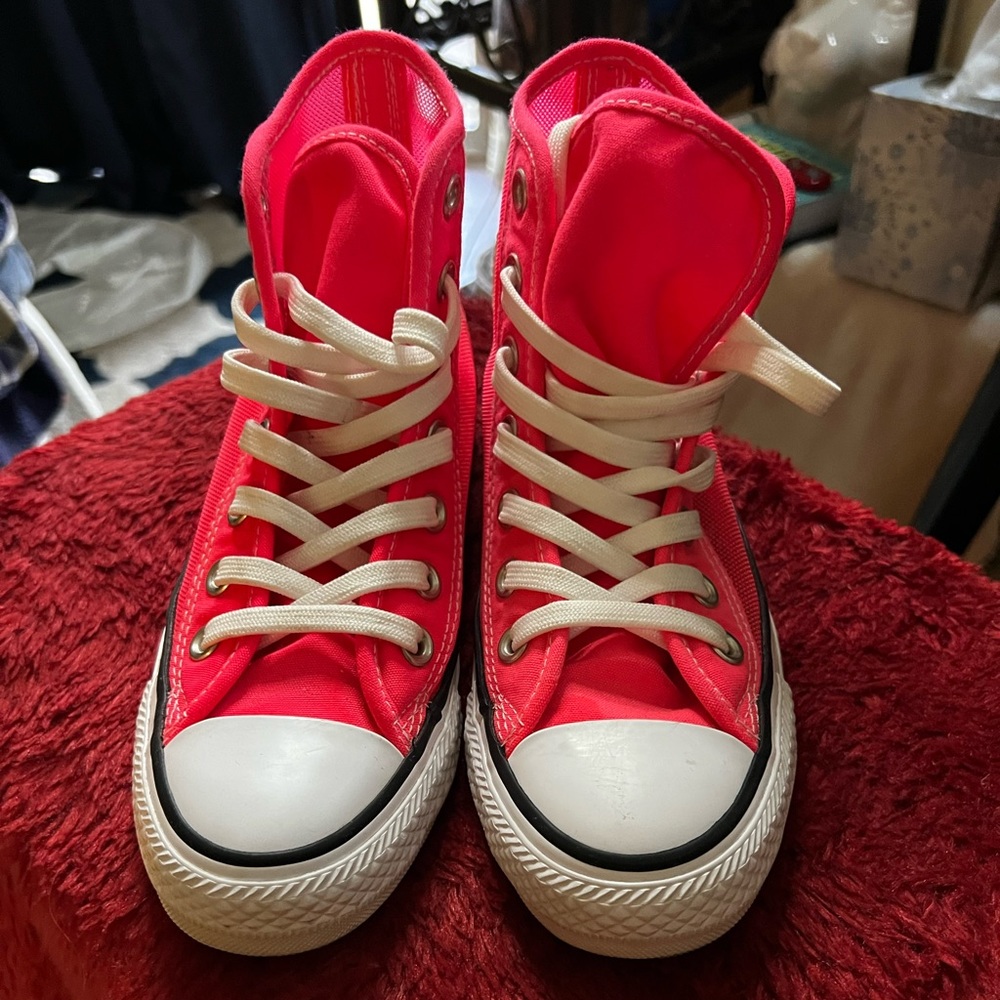 Pink mesh/see through high top